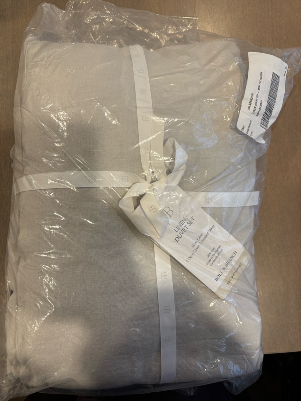 Boll & Branch Linen Duvet Set Mist Full Queen NWT European Flax Bedding